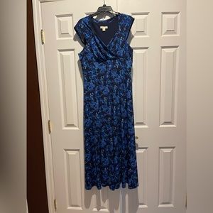 Coldwater Creek size 14 dark floral dress